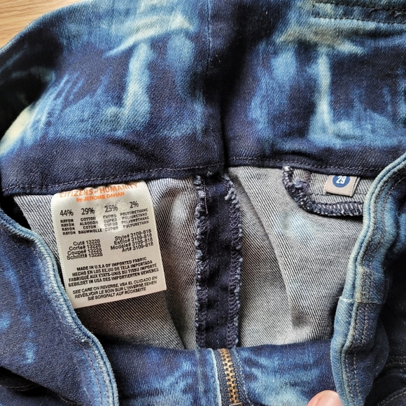 Citizens of humanity tie-dye reworked denim jean midi skirt size 29 - Picture 6 of 8
